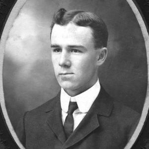 Portrait of white man in oval frame