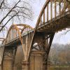 bridge with several arches over river