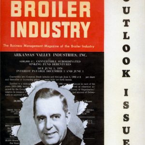 "Broiler Industry" magazine cover "October, 1960" with portrait of white man in suit