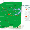 "Montgomery County" map with borders roads cities national forest waterways