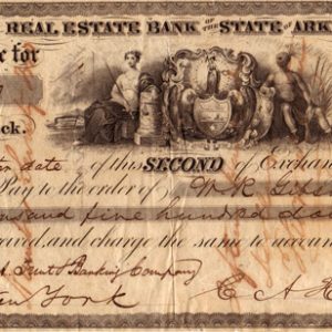 Hand signed bill numbered two with a note saying "exchange for $1.500" dated with illustrations