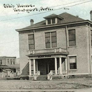 Two-story house with "Elks Home" label