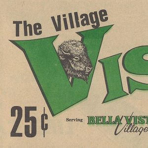 Logo of "The Village Vista" with buffalo head