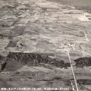 View of airport industrial complex from the air