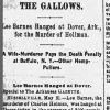 "The Gallows" newspaper clipping