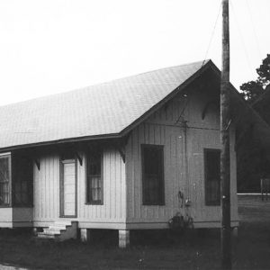 Single story wooden building