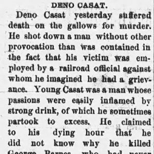 "Deno Casat" newspaper clipping