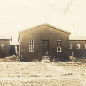 Multiple single story wooden buildings