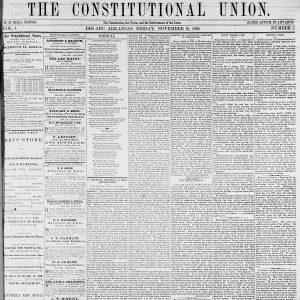 Newspaper front page "Constitutional Union"