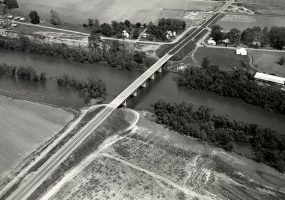 Aerial view of river