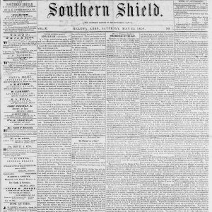 Newspaper front page "Southern Shield"