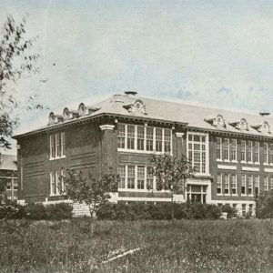 Multistory brick building