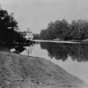 River with steamboat in the background