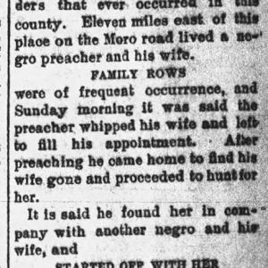 "He Brained Her" newspaper clipping