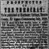 "Prospectus of the Theocrat" newspaper clipping