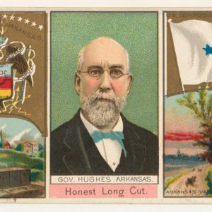 Trading card featuring "Gov. Hughes Arkansas