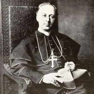 White man in priest garb