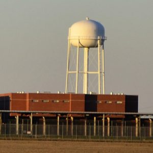 view of brick buildings