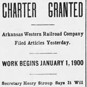 "Charter Granted" newspaper clipping