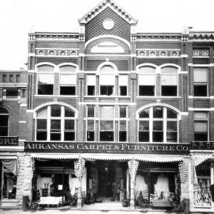 Multistory brick building "Arkansas Carpet and Furniture Company"