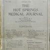 "Hot Springs Medical Journal" aging manuscript