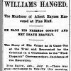 "Williams Hanged" newspaper clipping