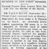 "Murder in the First Degree" newspaper clipping