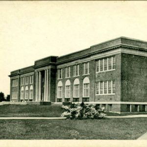 Multistory brick building