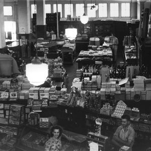 Store interior with front counter