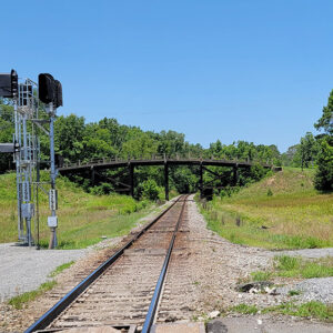 bridge over railroad tracks