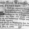 "The Steam-boat Waverley" newspaper clipping