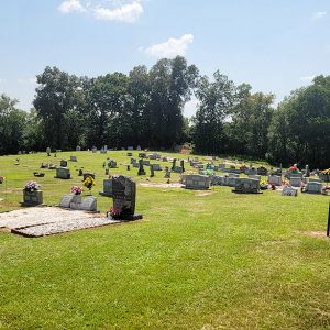 Cemetery with gravestones