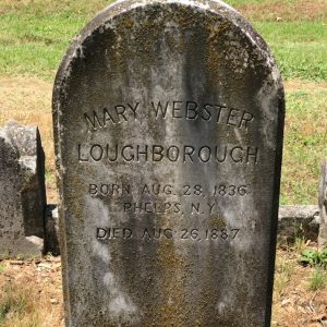 Gravestone "Mary Webster Loughborough"