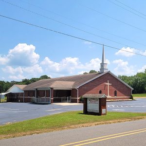 Red brick church building