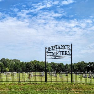 Cemetery with gravestones