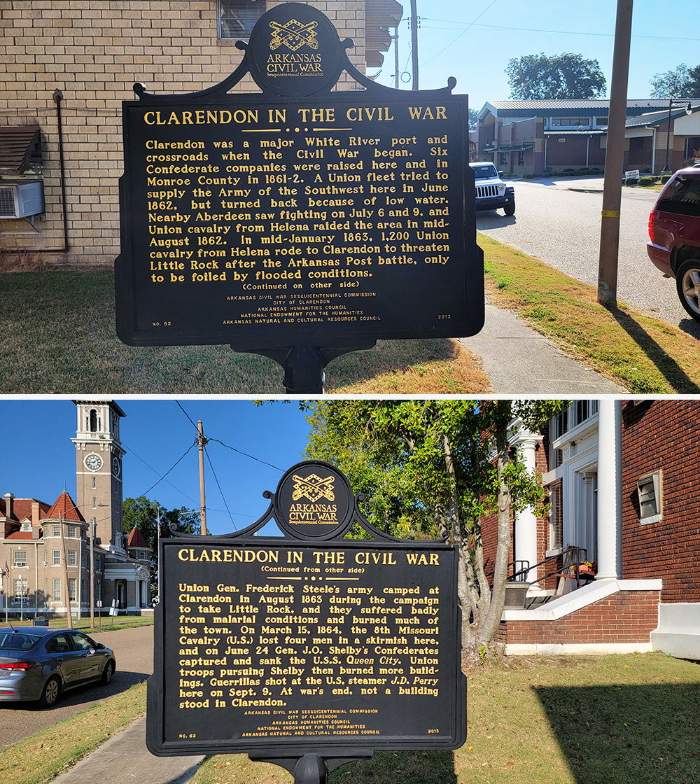 Clarendon Civil War Marker - Encyclopedia of Arkansas