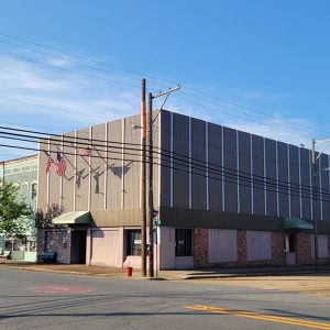 Multistory building on city corner