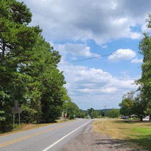 Road running through countryside