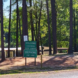 Entering small town