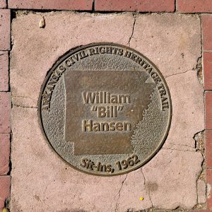 Round metal marker with words