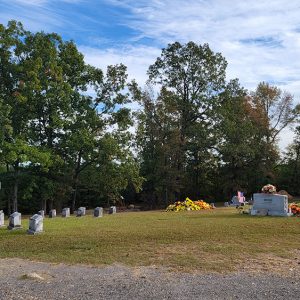 Cemetery with gravestones