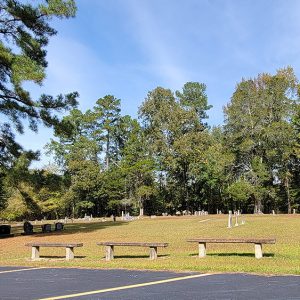 Cemetery with graves