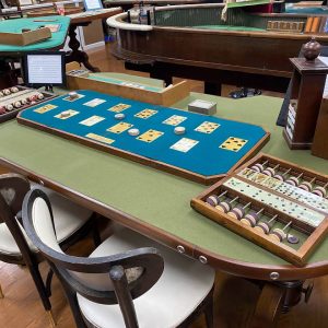 Gaming tables in a casino museum