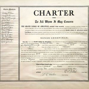 Masonic lodge charter