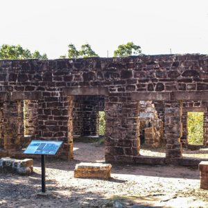 Stone building relic with no roof