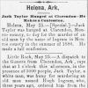 "Jack Taylor Hanged at Clarendon" newspaper clipping