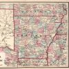 Map of Arkansas and Indian Territory