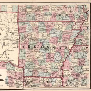 Map of Arkansas and Indian Territory