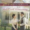 Book cover featuring a white man giving flowers to a white woman in front of an older two-story house