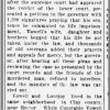 "Mart Vowell Died Game" newspaper clipping